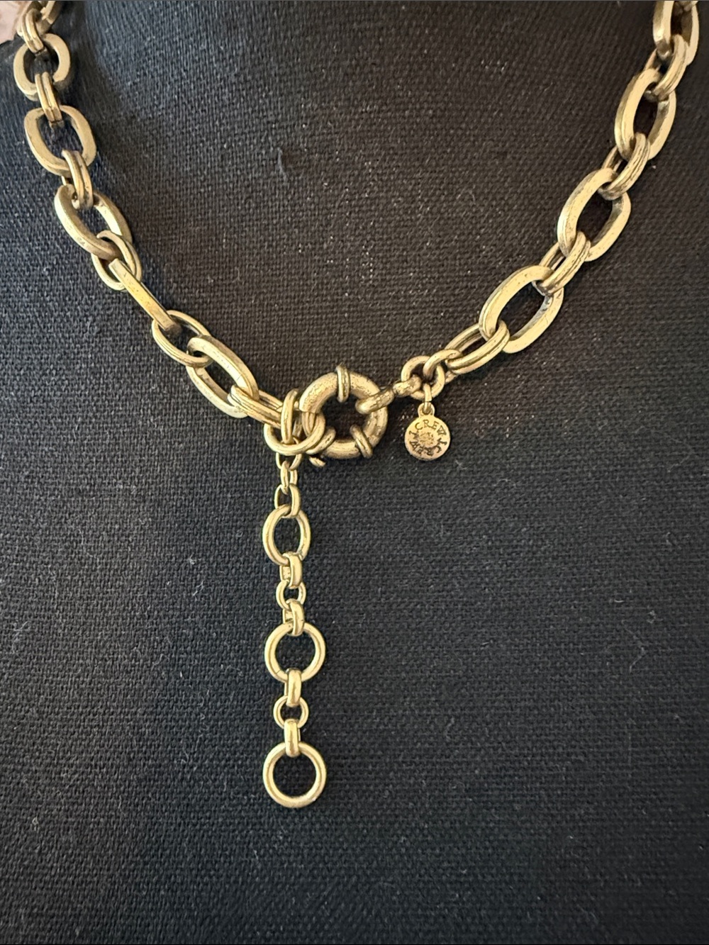 J. Crew Gold-Tone Clear Crystal Cluster Necklace - Picture 2 of 2